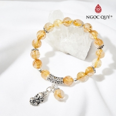 Vòng tay đá Thạch anh tự nhiên phối charm - Mẫu VC0593 - Ngọc Quý