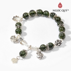 Vòng tay đá Thạch anh tự nhiên phối charm - Mẫu VC0603 - Ngọc Quý