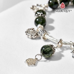 Vòng tay đá Thạch anh tự nhiên phối charm - Mẫu VC0603 - Ngọc Quý