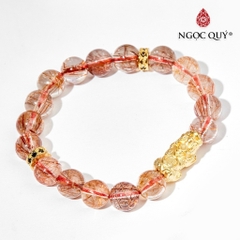 Vòng tay đá Thạch anh tự nhiên phối charm - Mẫu VC0598 - Ngọc Quý