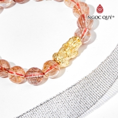 Vòng tay đá Thạch anh tự nhiên phối charm - Mẫu VC0598 - Ngọc Quý