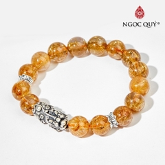 Vòng tay đá Thạch anh tự nhiên phối charm - Mẫu VC0600 - Ngọc Quý