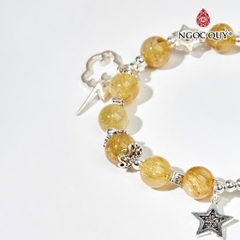 Vòng tay đá Thạch anh tự nhiên phối charm - Mẫu VC0601 - Ngọc Quý