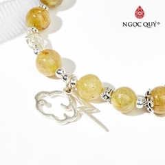 Vòng tay đá Thạch anh tự nhiên phối charm - Mẫu VC0601 - Ngọc Quý