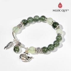 Vòng tay đá Thạch anh tự nhiên phối charm - Mẫu VC0602 - Ngọc Quý