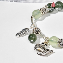 Vòng tay đá Thạch anh tự nhiên phối charm - Mẫu VC0602 - Ngọc Quý