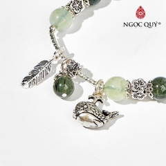 Vòng tay đá Thạch anh tự nhiên phối charm - Mẫu VC0602 - Ngọc Quý