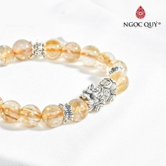 Vòng tay đá Thạch anh tự nhiên phối charm - Mẫu VC0617 - Ngọc Quý