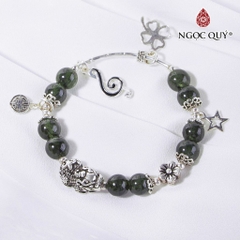 Vòng tay đá Thạch anh tự nhiên phối charm - Mẫu VC0618 - Ngọc Quý