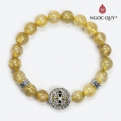 Vòng tay đá Thạch anh tự nhiên phối charm - Mẫu VC0620 - Ngọc Quý