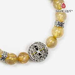 Vòng tay đá Thạch anh tự nhiên phối charm - Mẫu VC0620 - Ngọc Quý