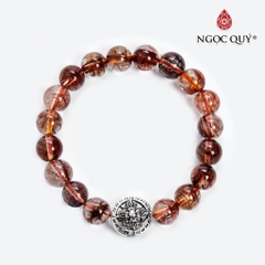 Vòng tay đá Thạch anh tự nhiên phối charm - Mẫu VC0622 - Ngọc Quý