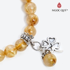 Vòng tay đá Thạch anh tự nhiên phối charm - Mẫu VC0623 - Ngọc Quý