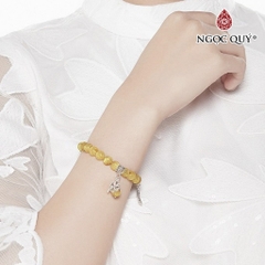 Vòng tay đá Thạch anh tự nhiên phối charm - Mẫu VC0623 - Ngọc Quý