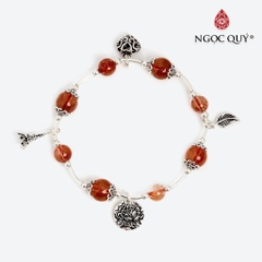 Vòng tay đá Thạch anh tự nhiên phối charm - Mẫu VC0624 - Ngọc Quý