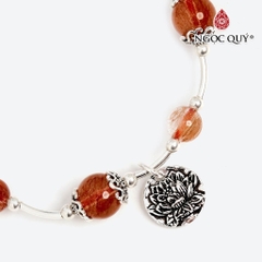 Vòng tay đá Thạch anh tự nhiên phối charm - Mẫu VC0624 - Ngọc Quý