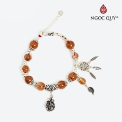 Vòng tay đá Thạch anh tự nhiên phối charm - Mẫu VC0625 - Ngọc Quý