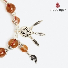 Vòng tay đá Thạch anh tự nhiên phối charm - Mẫu VC0625 - Ngọc Quý