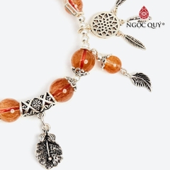 Vòng tay đá Thạch anh tự nhiên phối charm - Mẫu VC0625 - Ngọc Quý