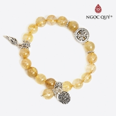 Vòng tay đá Thạch anh tự nhiên phối charm - Mẫu VC0626 - Ngọc Quý