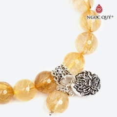 Vòng tay đá Thạch anh tự nhiên phối charm - Mẫu VC0626 - Ngọc Quý