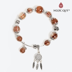 Vòng tay đá Thạch anh tự nhiên phối charm - Mẫu VC0627 - Ngọc Quý