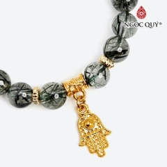 Vòng tay đá Thạch anh tự nhiên phối charm - Mẫu VC0630 - Ngọc Quý