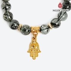 Vòng tay đá Thạch anh tự nhiên phối charm - Mẫu VC0630 - Ngọc Quý