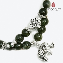 Vòng tay đá Thạch anh tự nhiên phối charm - Mẫu VC0631 - Ngọc Quý