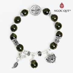 Vòng tay đá Thạch anh tự nhiên phối charm - Mẫu VC0632 - Ngọc Quý