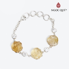 Vòng tay đá Thạch anh tự nhiên phối charm - Mẫu VC0634 - Ngọc Quý