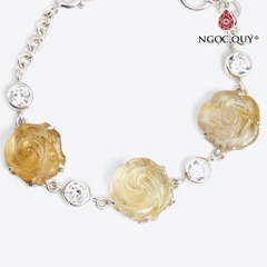 Vòng tay đá Thạch anh tự nhiên phối charm - Mẫu VC0634 - Ngọc Quý