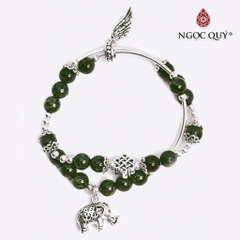 Vòng tay đá Thạch anh tự nhiên phối charm - Mẫu VC0635 - Ngọc Quý