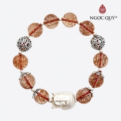 Vòng tay đá Thạch anh tự nhiên phối charm - Mẫu VC0637 - Ngọc Quý