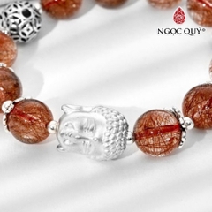 Vòng tay đá Thạch anh tự nhiên phối charm - Mẫu VC0637 - Ngọc Quý