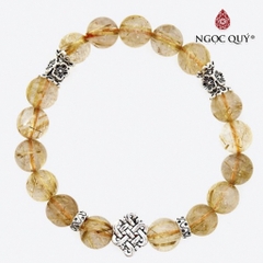 Vòng tay đá Thạch anh tự nhiên phối charm - Mẫu VC0638 - Ngọc Quý