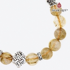 Vòng tay đá Thạch anh tự nhiên phối charm - Mẫu VC0638 - Ngọc Quý