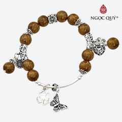 Vòng tay đá Thạch anh tự nhiên phối charm - Mẫu VC0640 - Ngọc Quý