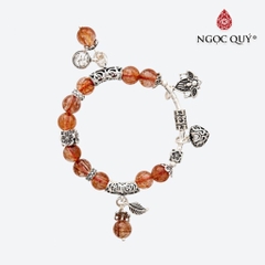 Vòng tay đá Thạch anh tự nhiên phối charm - Mẫu VC0644 - Ngọc Quý