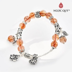 Vòng tay đá Thạch anh tự nhiên phối charm - Mẫu VC0644 - Ngọc Quý