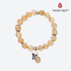 Vòng tay đá Thạch anh tự nhiên phối charm - Mẫu VC0645 - Ngọc Quý