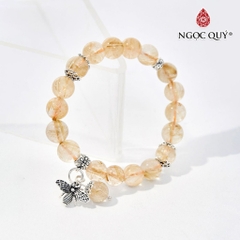 Vòng tay đá Thạch anh tự nhiên phối charm - Mẫu VC0645 - Ngọc Quý