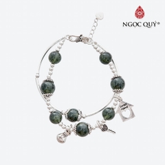 Vòng tay đá Thạch anh tự nhiên phối charm - Mẫu VC0646 - Ngọc Quý