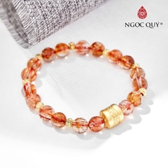 Vòng tay đá Thạch anh tự nhiên phối charm - Mẫu VC0647 - Ngọc Quý