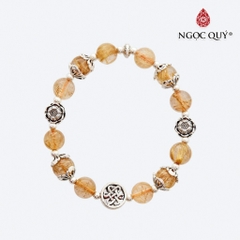 Vòng tay đá Thạch anh tự nhiên phối charm - Mẫu VC0648 - Ngọc Quý