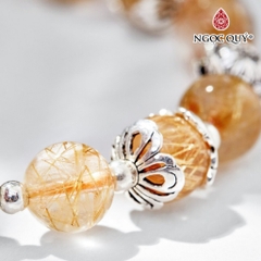 Vòng tay đá Thạch anh tự nhiên phối charm - Mẫu VC0648 - Ngọc Quý