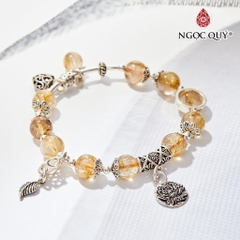 Vòng tay đá Thạch anh tự nhiên phối charm - Mẫu VC0649 - Ngọc Quý