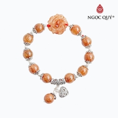 Vòng tay đá Thạch anh tự nhiên phối charm - Mẫu VC0650 - Ngọc Quý