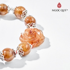 Vòng tay đá Thạch anh tự nhiên phối charm - Mẫu VC0650 - Ngọc Quý