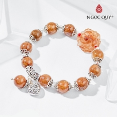 Vòng tay đá Thạch anh tự nhiên phối charm - Mẫu VC0650 - Ngọc Quý